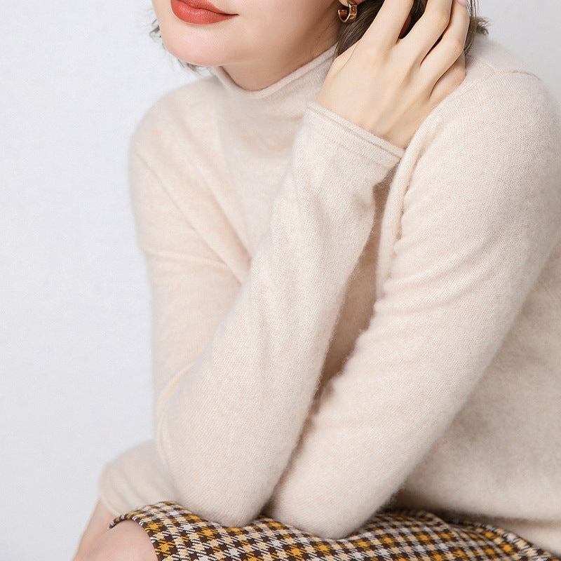 Valentine™ | Gabrielle - Pull à col montant en laine mérinos