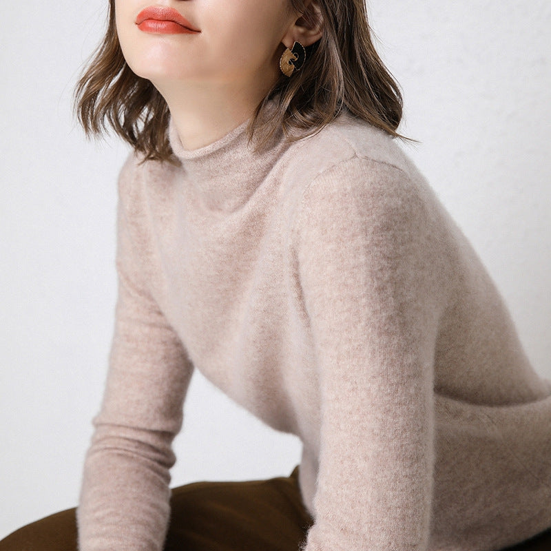 Valentine™ | Gabrielle - Pull à col montant en laine mérinos