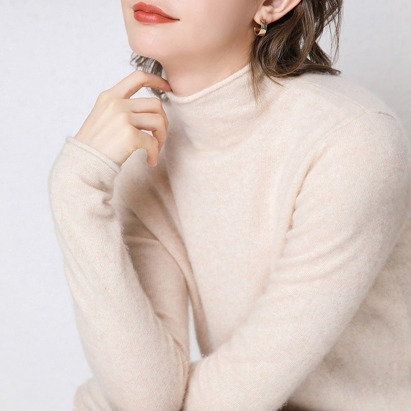 Valentine™ | Gabrielle - Pull à col montant en laine mérinos