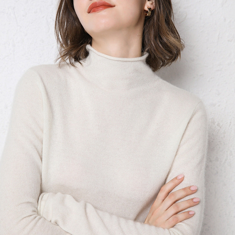 Valentine™ | Gabrielle - Pull à col montant en laine mérinos