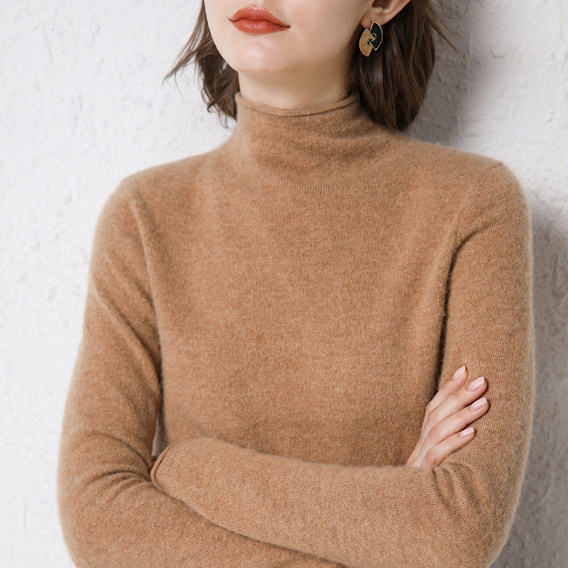 Valentine™ | Gabrielle - Pull à col montant en laine mérinos