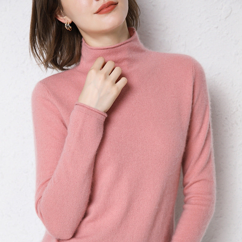 Valentine™ | Gabrielle - Pull à col montant en laine mérinos