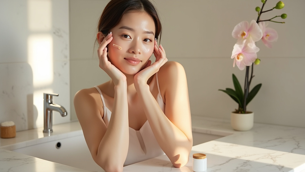 BB crème Erborian sur fond blanc avec accessoires de soin coréen