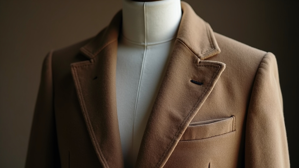 Manteau élégant avec poches cousues visibles - guide d'entretien mode 2026